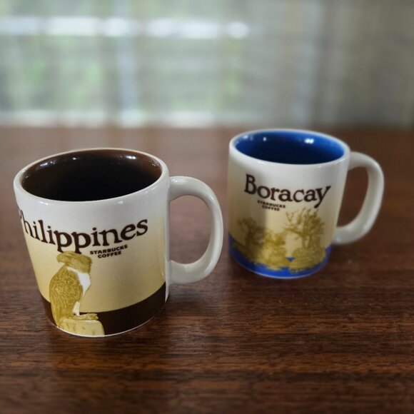 Starbucks Boracay and Philippines Demitasse Mini Mugs 3 oz. signed - Picture 1 of 13